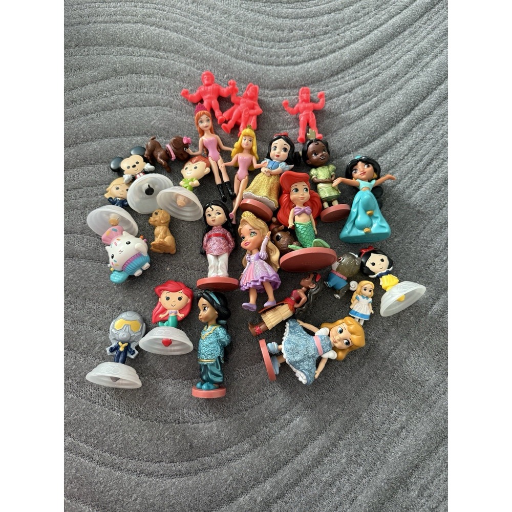 Mix Lot Fast Food Toys Mini Figurines Cake Toppers Disney‎ Different Characters